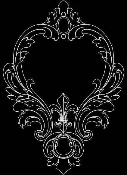 Mirror Frame 0555 Free DXF File