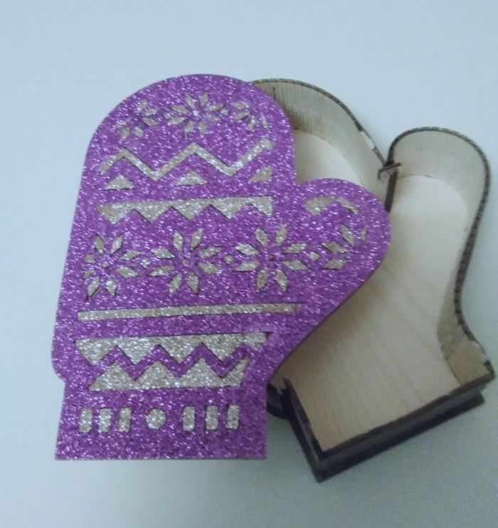 Mitten Box For Laser Cut Free DXF File