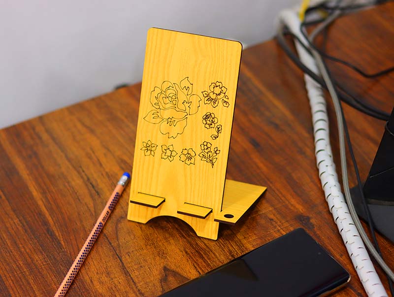 Mobile Stand With Pencil Holder 3mm Laser Cut Free DXF File