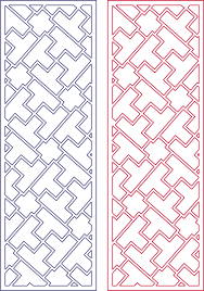 Modern Abstract Geometry Tetris Pattern Free DXF File