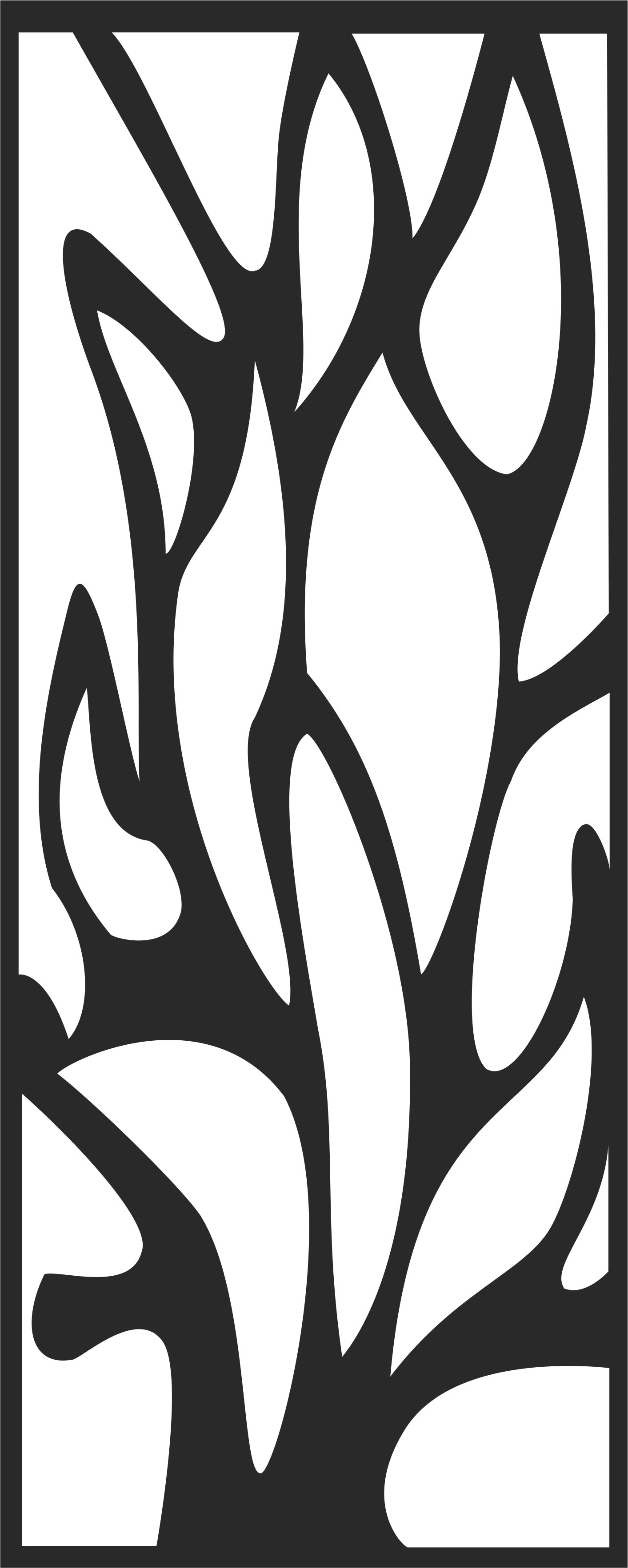 Modern Floral Lattice Stencil Panel Room Divider Seamless Free DXF File