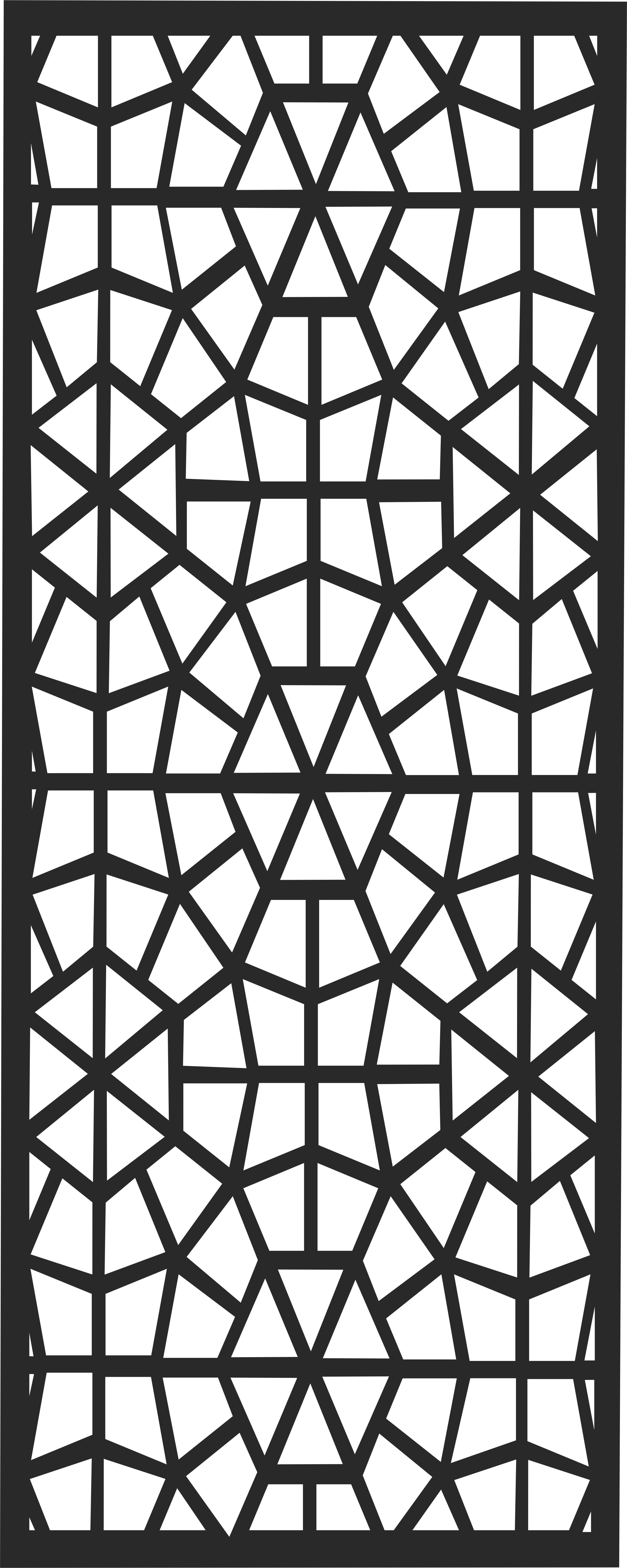 Modern Panel Floral Lattice Stencil Room Divider Free DXF File