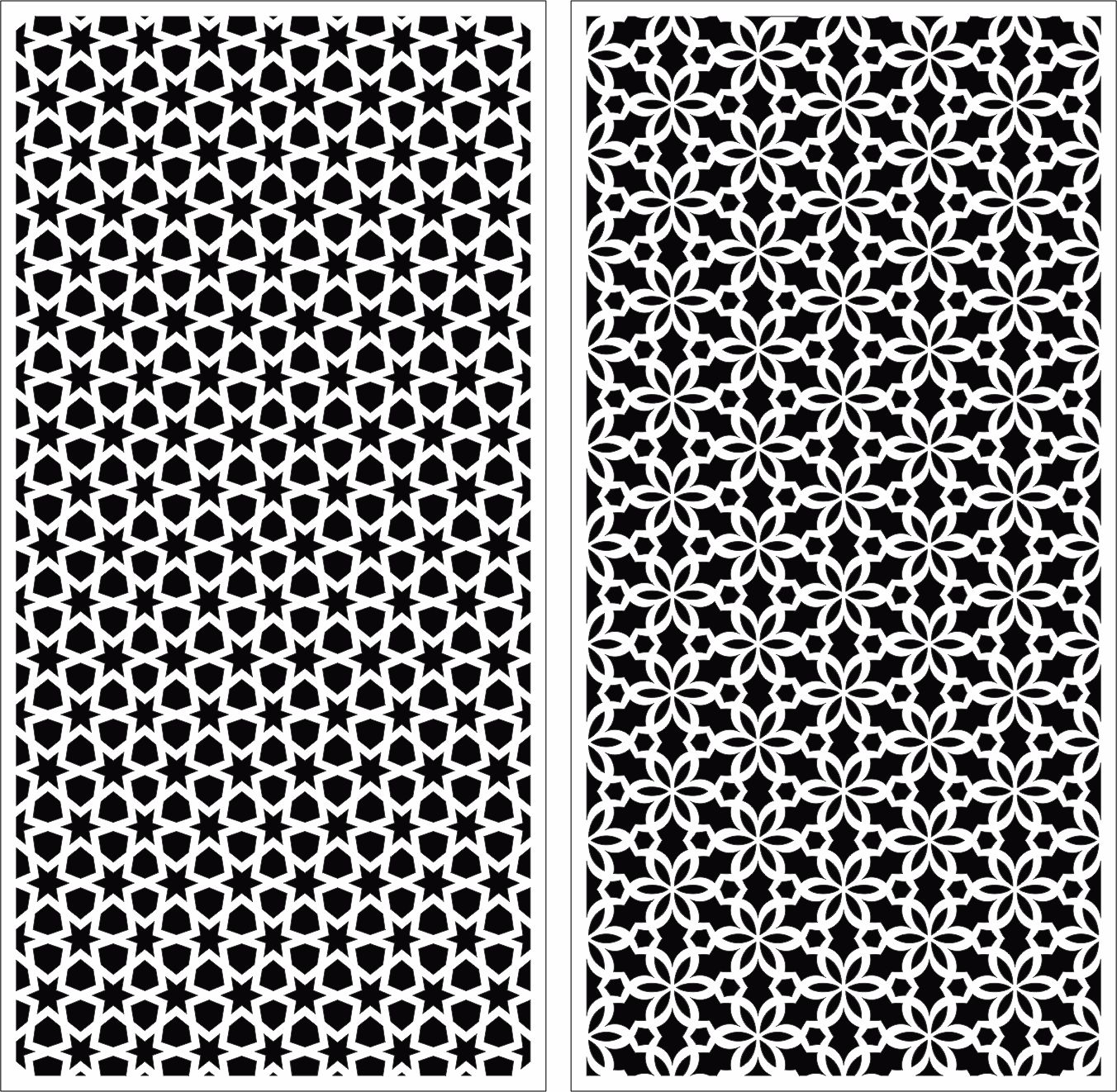 Modern Panel Screen Room Divider For Laser Cutiing Free Vector File