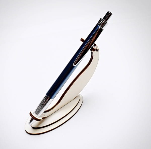 Modern Pen Holder Stand Wooden Pen Decorative Stand Laser Cut Free Vector File