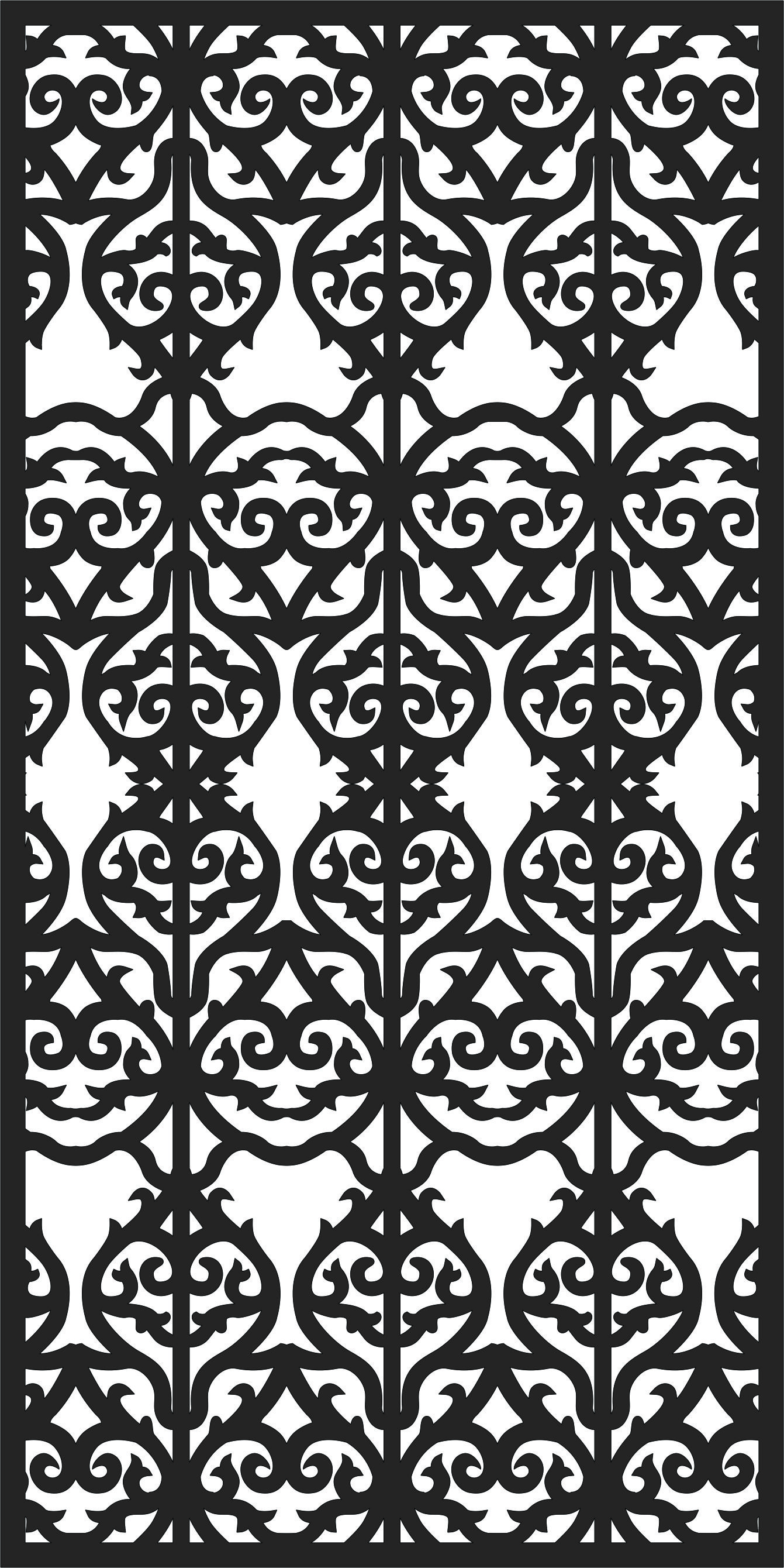 Modern Privacy Indoor Panels Lattice Room Divider Seamless Design Pattern For Laser Cut Free Vector File