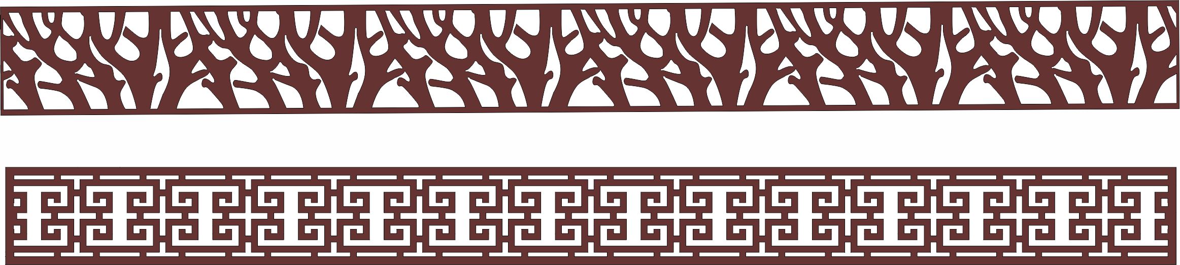 Modern Privacy Partition Indoor Jali Panel Free DXF File