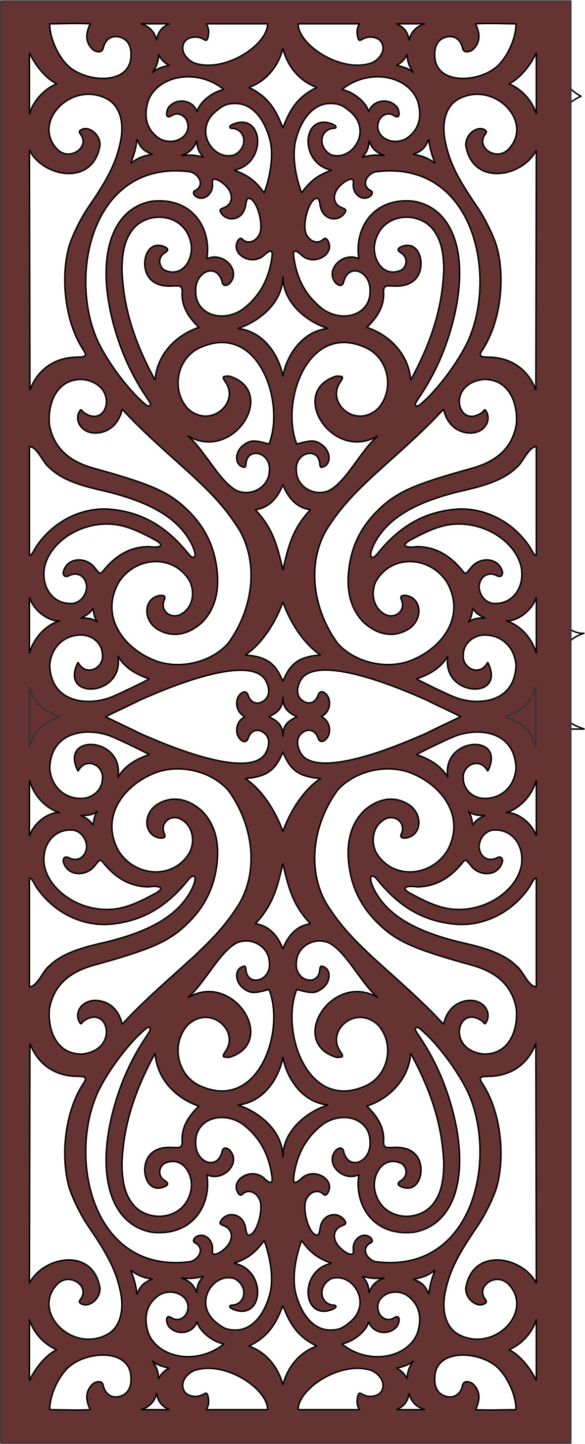 Modern Privacy Partition Indoor Panel Lattice For Laser Cut Free Vector File