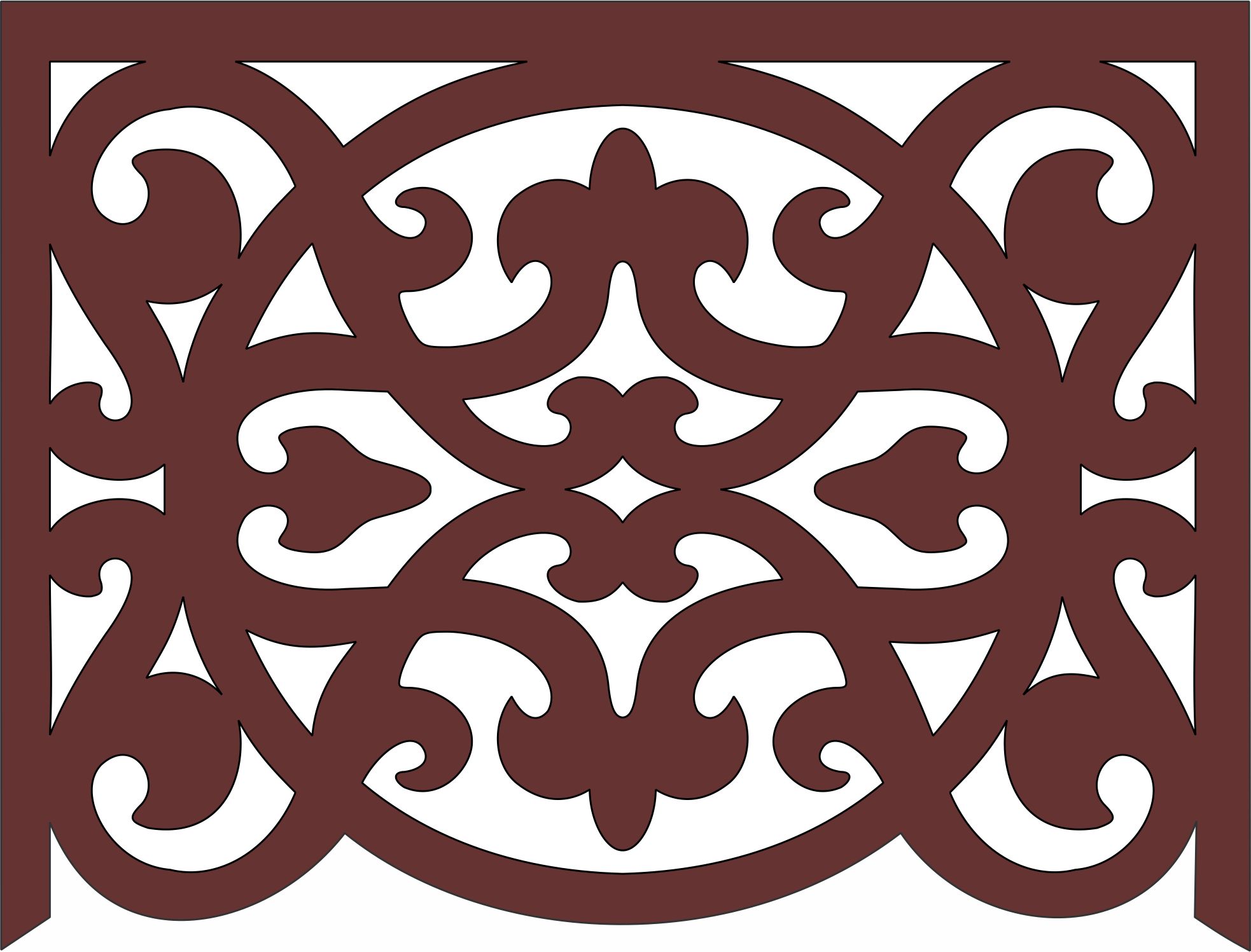 Modern Privacy Partition Indoor Panel Screen Design Cnc Laser Cutting Free DXF File