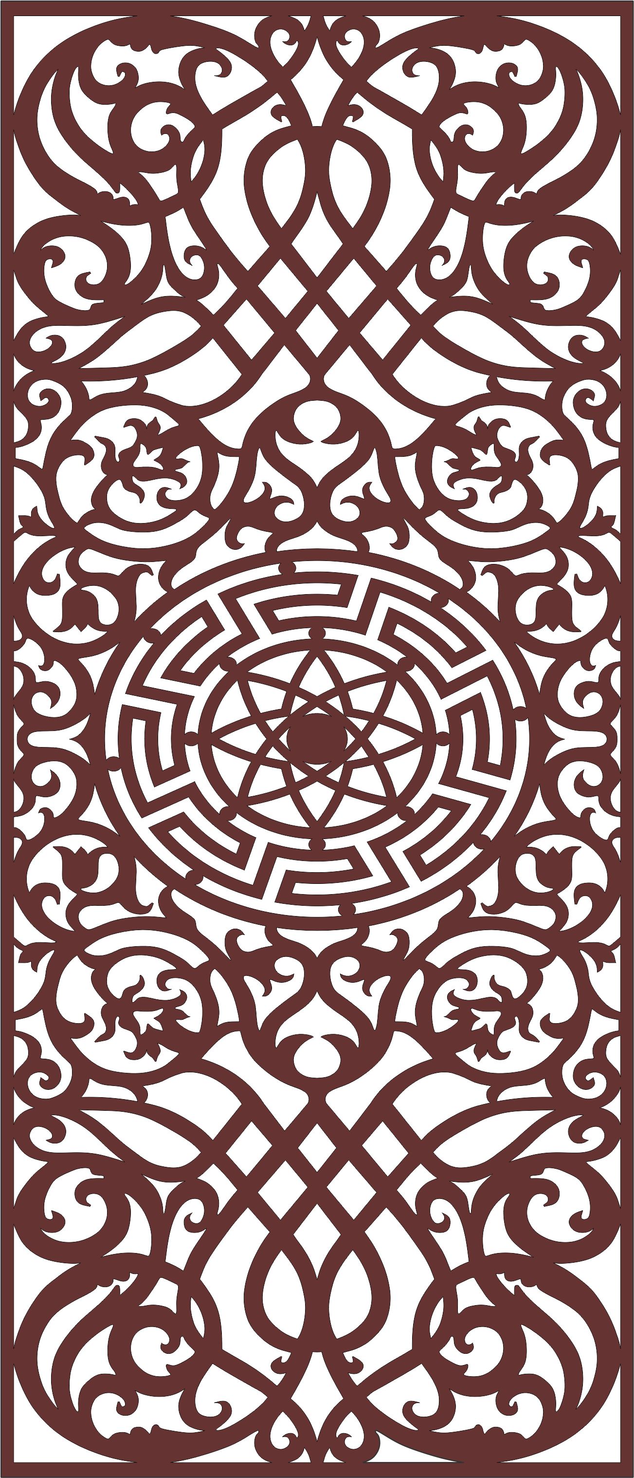 Modern Privacy Partition Indoor Panel Screen Design For Laser Cut Free Vector File