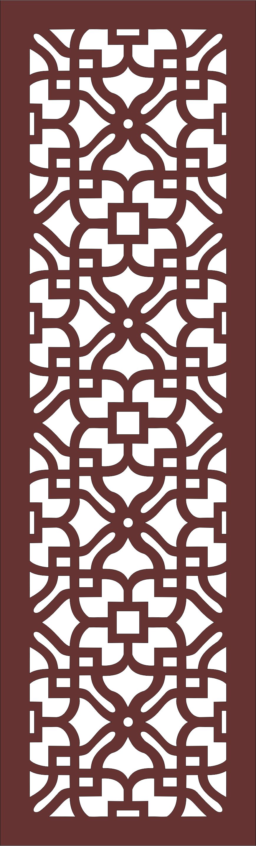 Modern Privacy Partition Panel Lattice Room Divider For Laser Cut Free Vector File