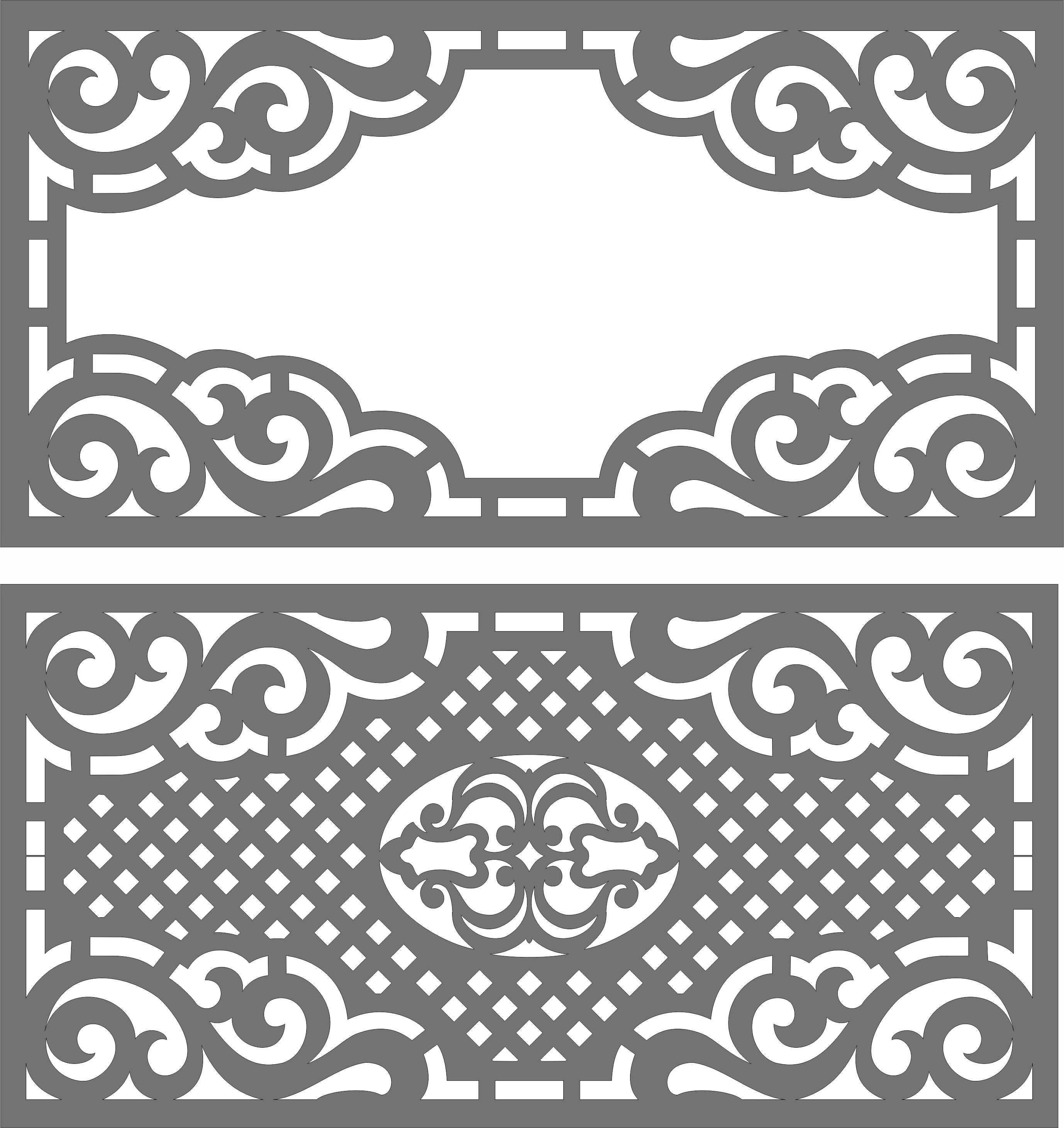 Modern Privacy Partition Plasma Router Grille Pattern Design For Laser Cut Free Vector File