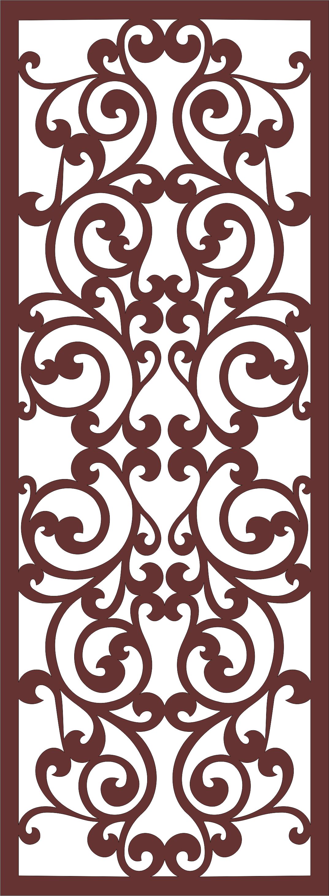 Modern Privacy Partition Room Divider Lattice Seamless Free DXF File
