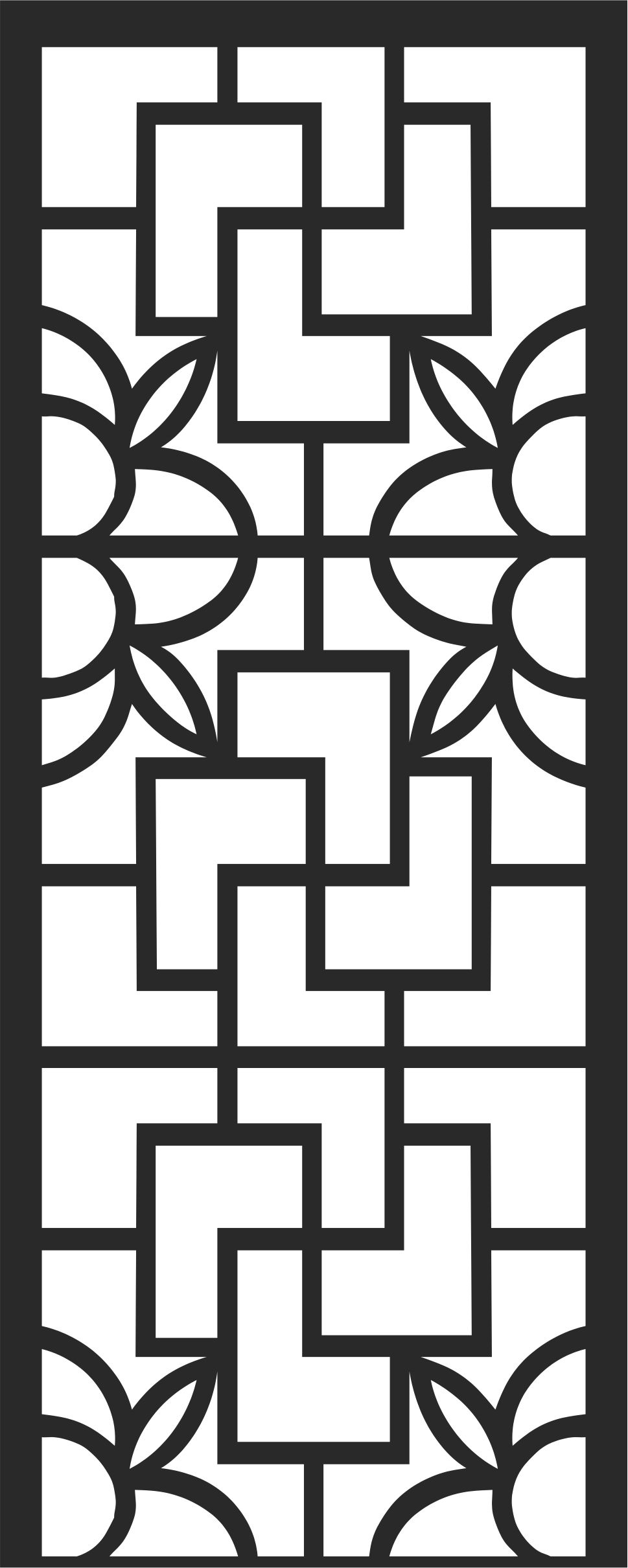 Modern Room Floral Lattice Stencil Dividers Panel For Laser Cut Free Vector File