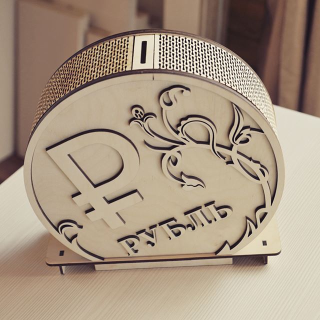 Money Box For Laser Cut Free Vector File