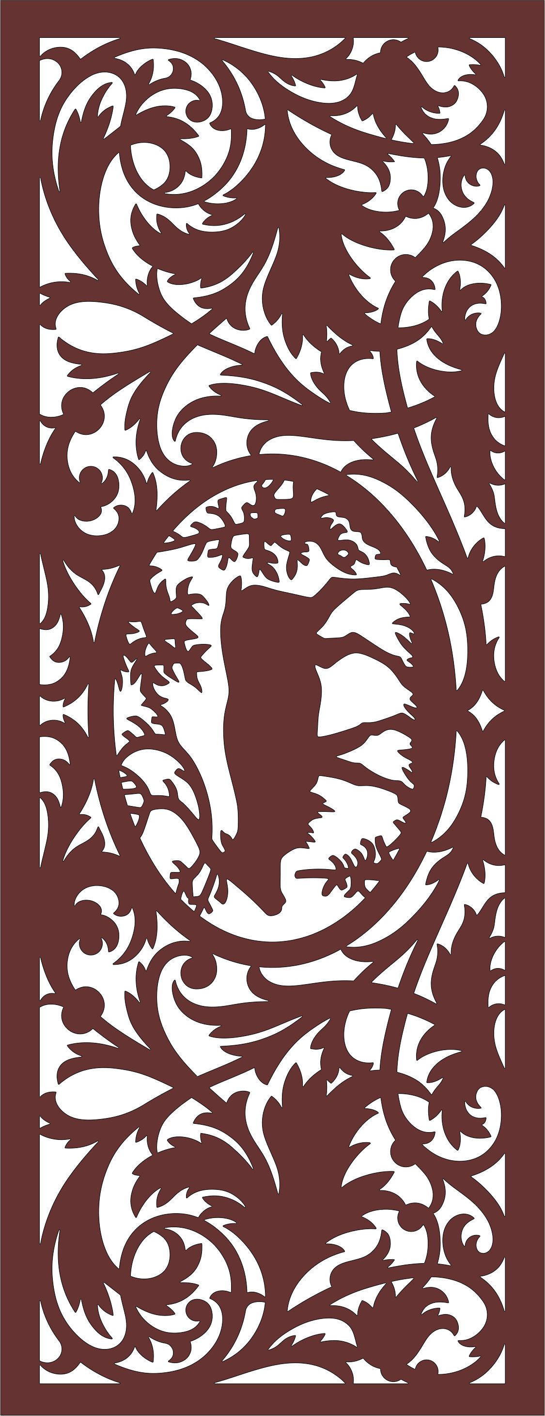 Moose Room Divider Seamless Screen For Laser Cut Free Vector File