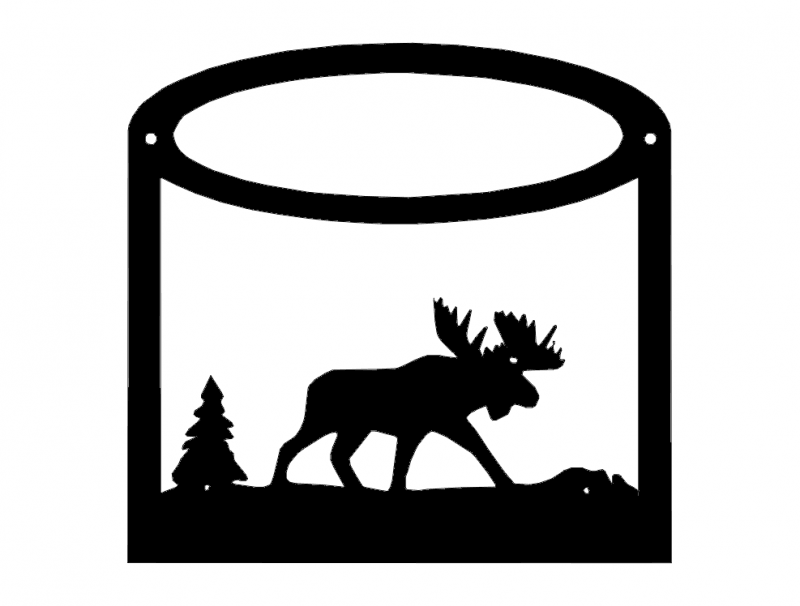Moose Silhouette Animals Free DXF File Free Download - DXF Patterns