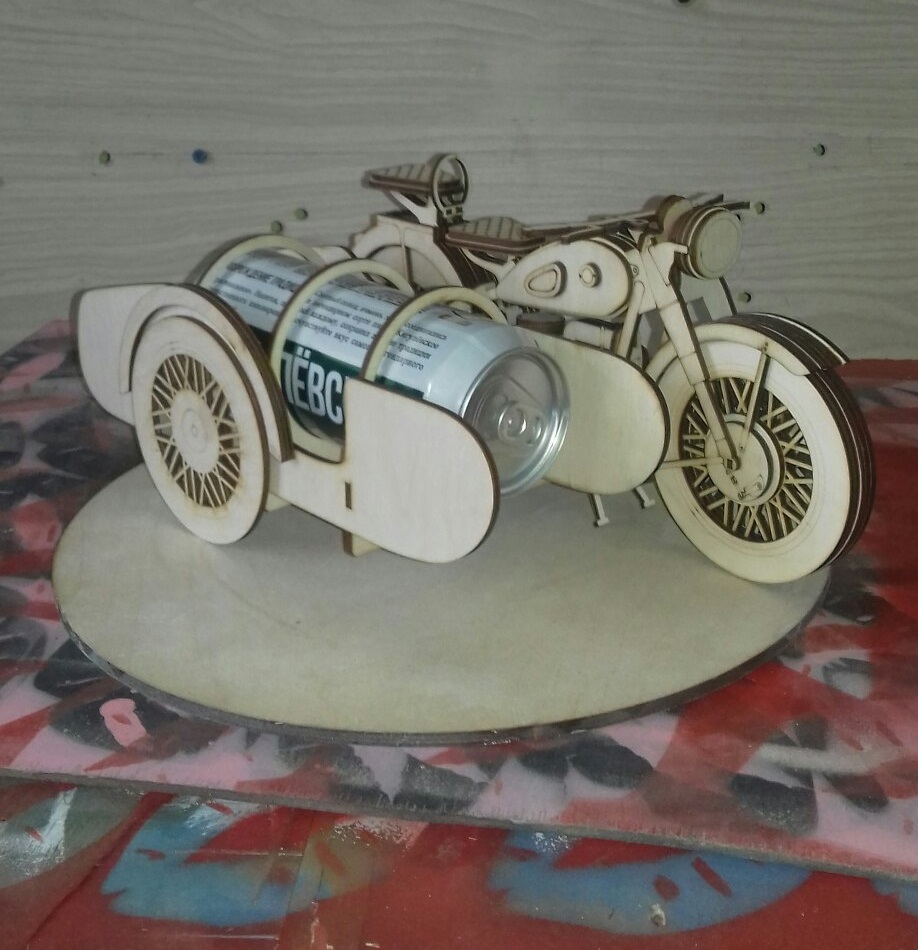 Motorcycle Drink Holder For Laser Cut Free Vector File