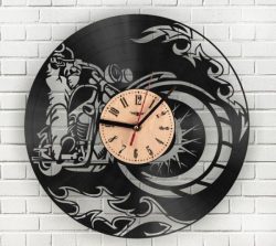 Motorcycle Wall Clock For Laser Cut Cnc Free Vector File