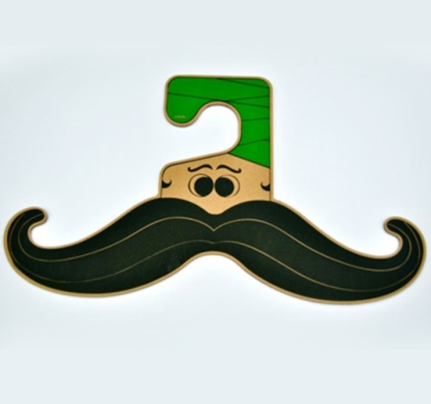 Moustache Clothing Hanger For Laser Cut Free Vector File