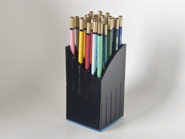 Multi Hole Pencil Holder Laser Cut Free DXF File