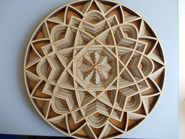 Multilayer Carving Mandala Layout For Laser Cut Free Vector File