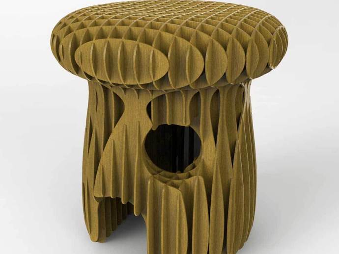 Mushroom Stool Free DXF File