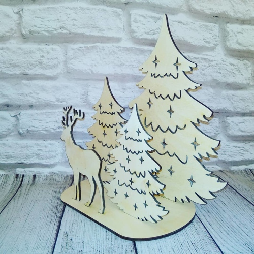 New Year Christmas Decoration Laser Cut Free Vector File