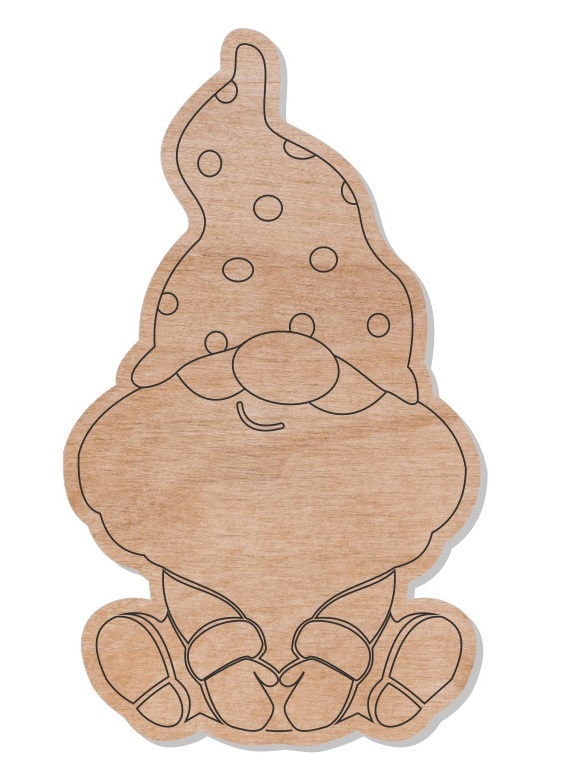 New Year Gnome Christmas Decorations Laser Cut Free Vector File