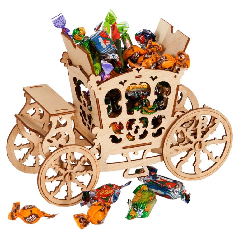 New Years Layouts A Basket For Sweets For Laser Cut Free Vector File