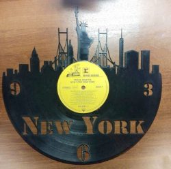 New York Clock For Laser Cut Plasma Free Vector File