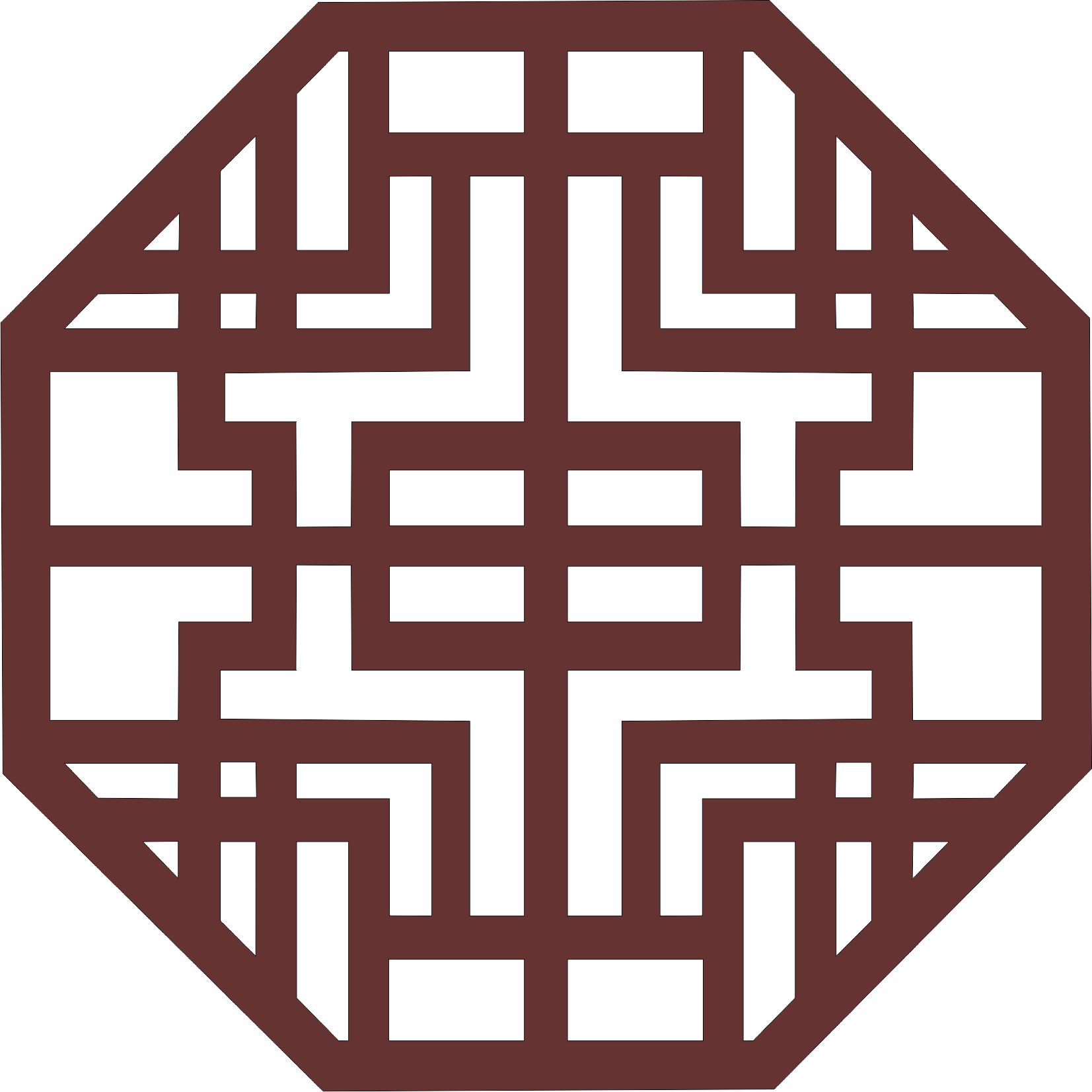 Octagonal Divider Seamless Jali Style For Laser Cut Free Vector File