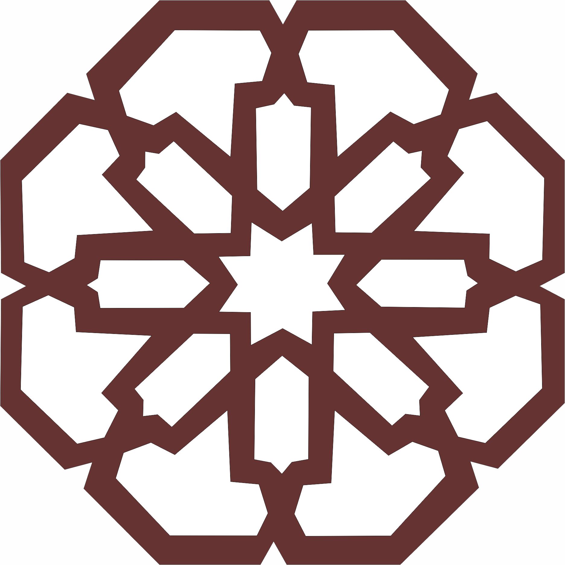 Octagonal Room Seamless Jali Panel For Laser Cutting Free DXF File
