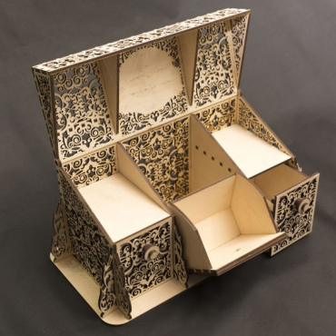 Openwork Perfume Box Layout For Laser Cut Free DXF File