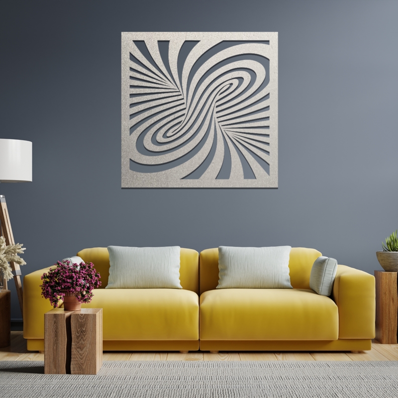 Optical Illusion Modern Wall Decor For Laser Cutting Free Vector File