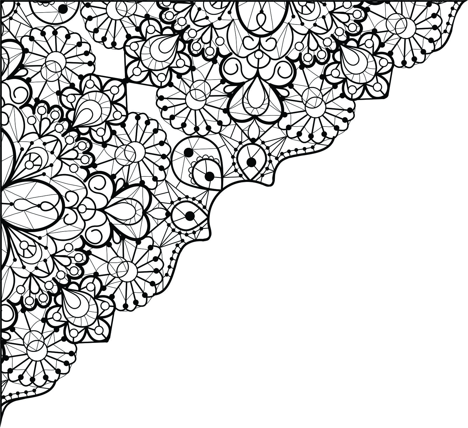 Ornament Floral Stencil For Laser Cut Free Vector File