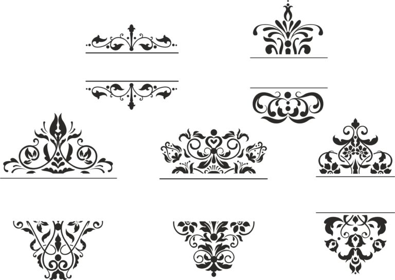 Ornament Frames Set For Laser Cut Free Vector File