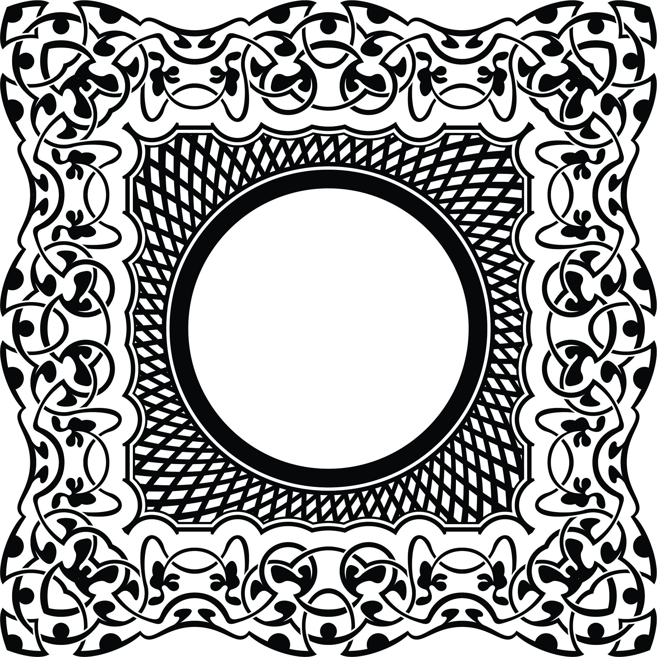 Ornament Stencil Pattern Design For Laser Cut Free Vector File