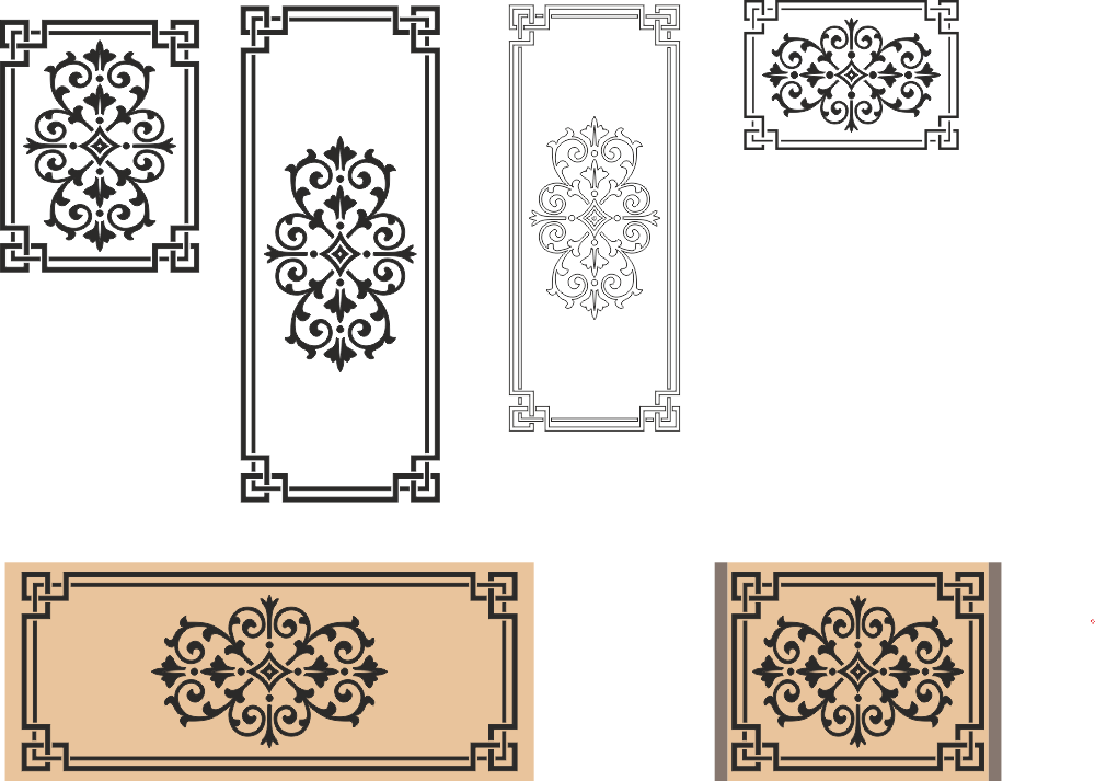 Ornaments Frames For Laser Cutting Free Vector File