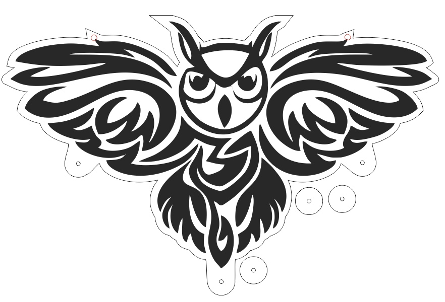 Owl For Laser Cut Free Vector File