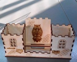 Owl Pen Holder For Laser Cut Cnc Free Vector File