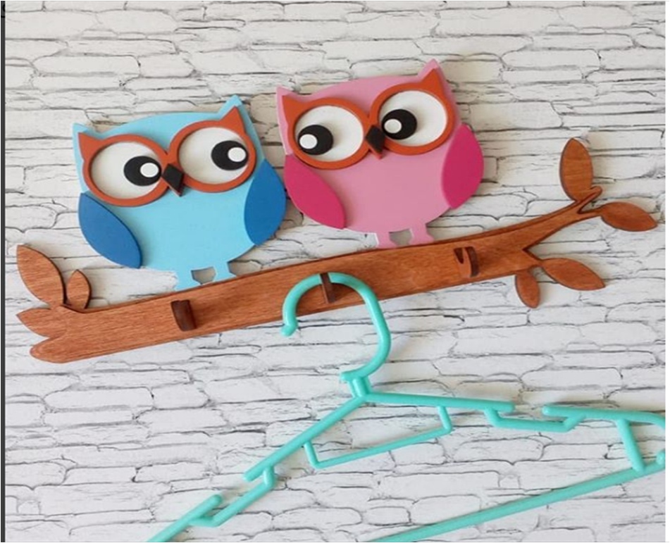 Owl Wall Hanger For Laser Cut Free Vector File