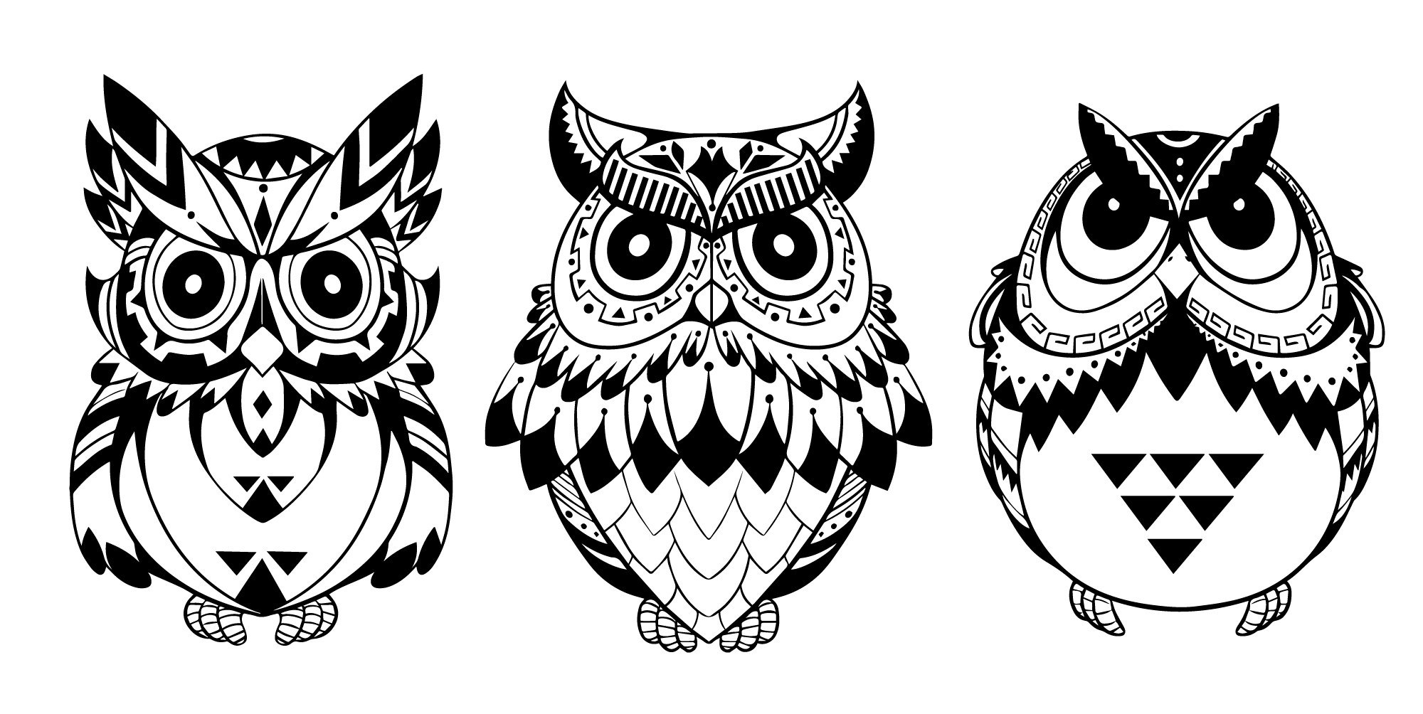 Owls For Laser Cut Free Vector File