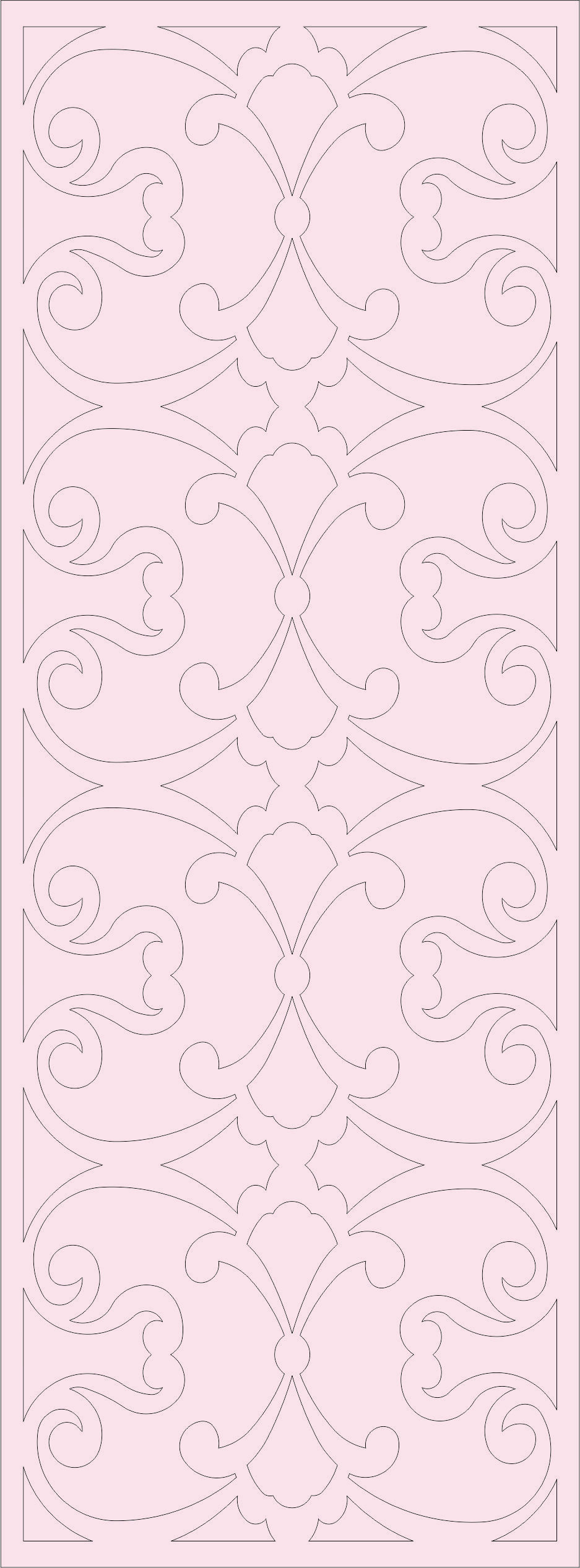 Panel Floral Lattice Stencil Room Divider For Laser Cut Free Vector File