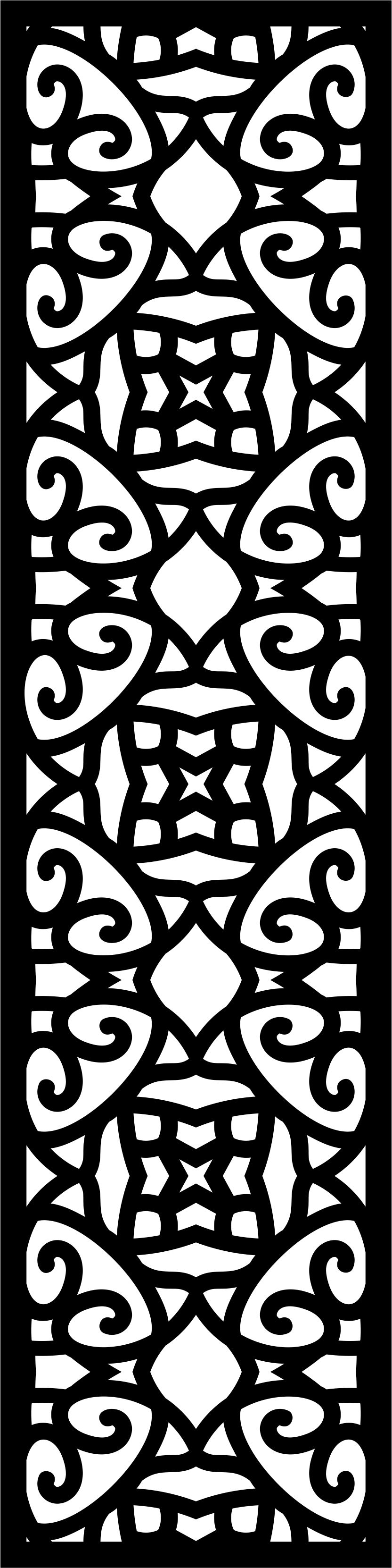 Panel Floral Lattice Stencil Room Divider Patterns For Laser Cut Free Vector File