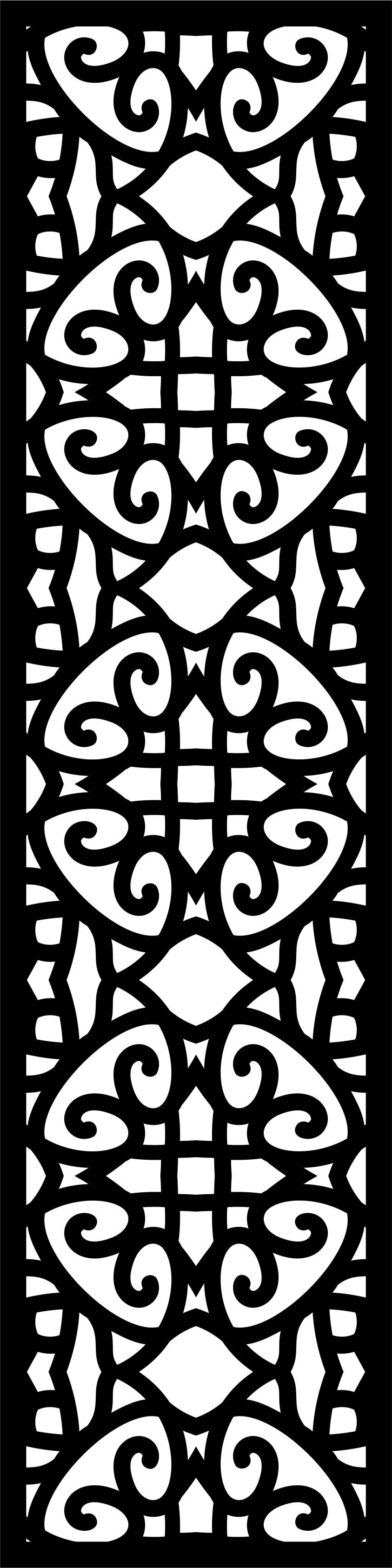 Panel Floral Lattice Stencil Room Divider Seamless Design For Laser Cut Free Vector File