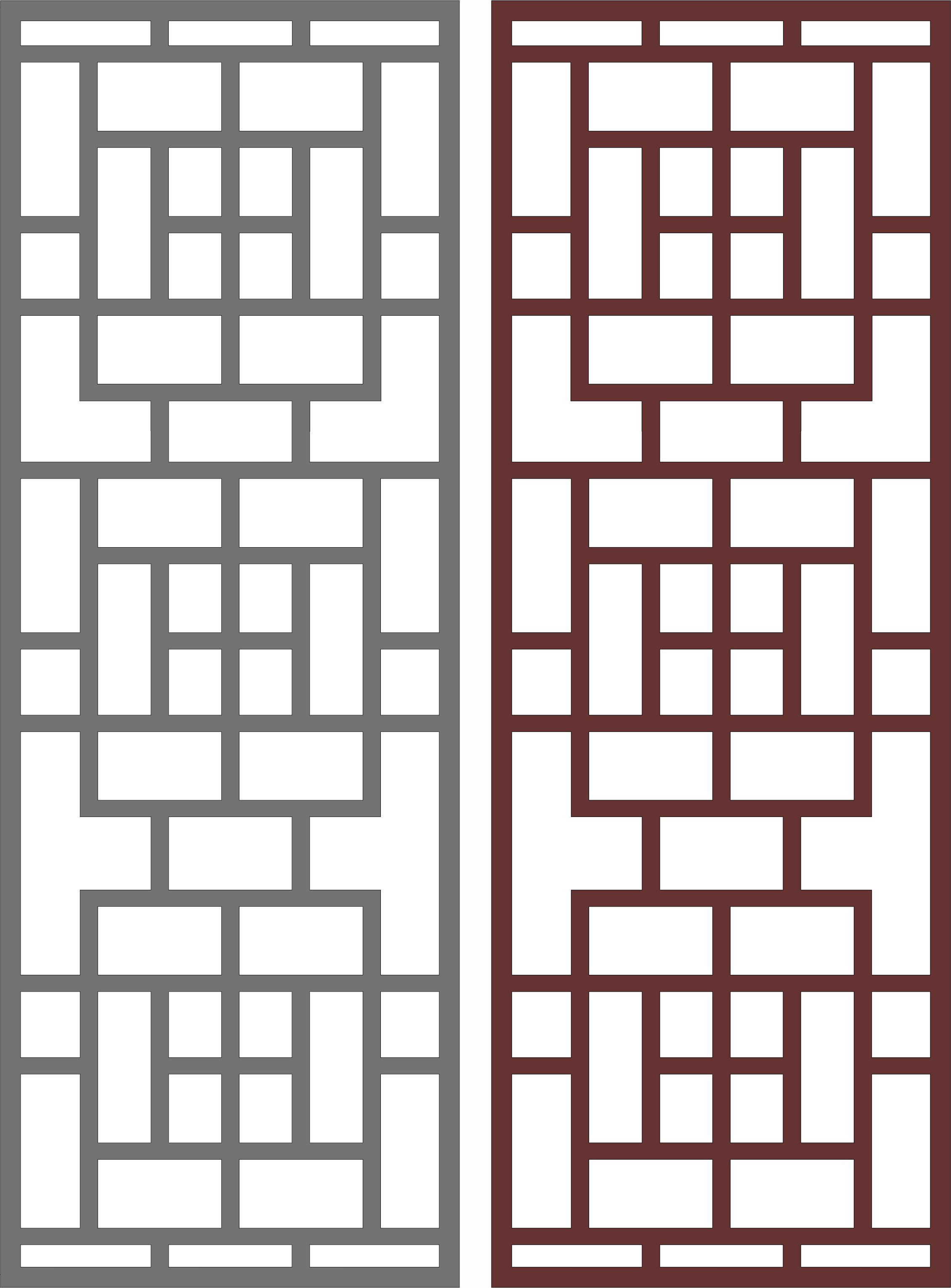 Panel Jali Room Divider Patterns Free DXF File