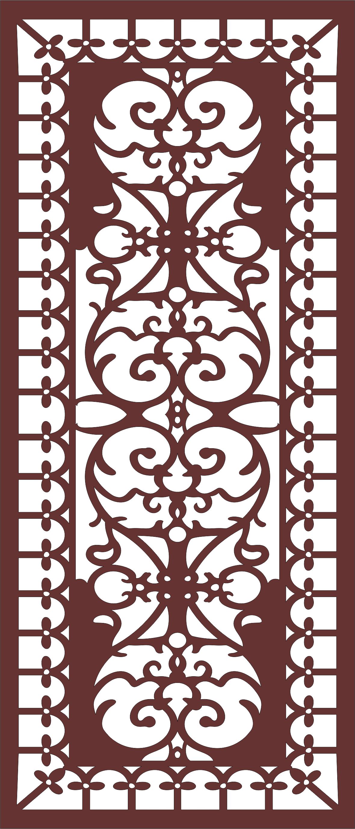 Panel Screen Room Divider Seamless Design Pattern For Laser Cut Free Vector File