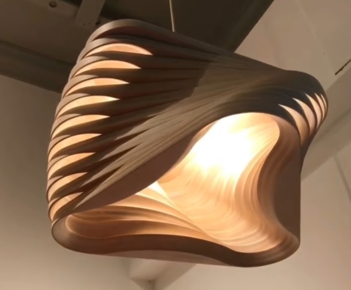 Parametric Boomerang Lamp For Laser Cutting Free DXF File