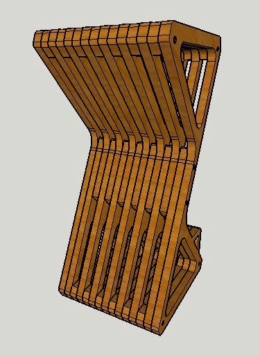 Parametric Delta Bar Stool Free DXF File