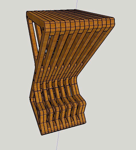 Parametric Delta Bar Stool Free DXF File